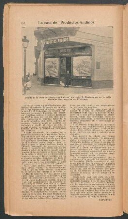 La casa de "Productos Andinos"