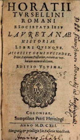 Lauretanae historiae libri quinque