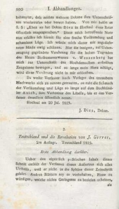 100-146 Teutschland und die Revolution von J. Görres, 2te Auflage