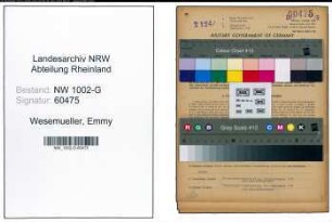 Entnazifizierung Emmy Wesemueller, geb. 31.08.1907 (Schneiderin)