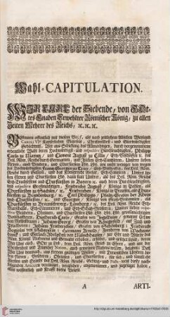 Wahl-Capitulation