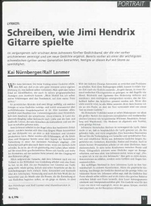 Lyriker: Schreiben, wie Jimi Hendrix Gitarre spielte