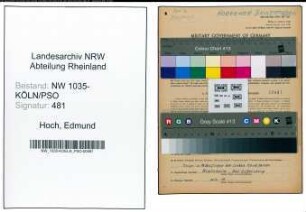 Entnazifizierung Edmund Hoch , geb. 06.05.1901 (Technischer Angestellter)