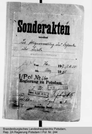 Polizeiverwaltung und Beschwerden über sie in Potsdam