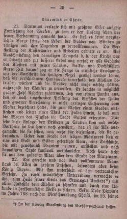 Sturmius in Ehren