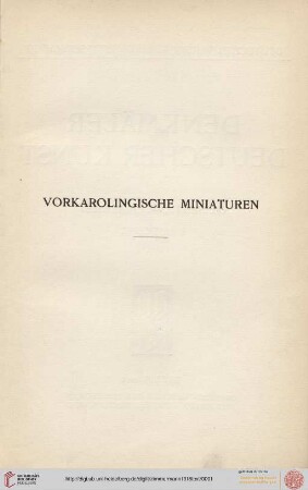 Text: Vorkarolingische Miniaturen