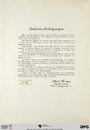 Auktions-Bedingungen