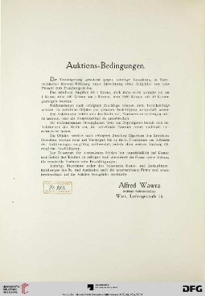 Auktions-Bedingungen