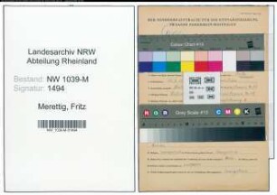 Entnazifizierung Fritz Merettig , geb. 15.07.1899 (Angestellter)