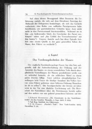 Das Verehrungsbedürfnis der Massen