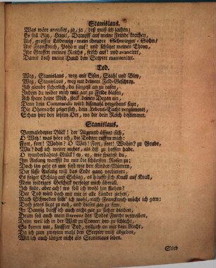 Gespräch zwischen Stanislaum und dem Tode