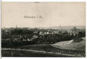 Wildenfels. Blick auf den Ort