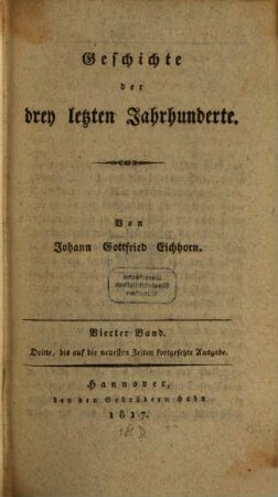Geschichte der drey letzten Jahrhunderte, 4