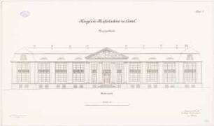 Kunstakademie, Kassel Hauptgebäude: Vorderansicht 1:100