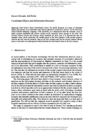 Coordinate Ellipsis and Information Structure