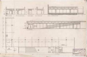 Schneider - Esleben, Paul; Düsseldorf, Kasernenstr. 39; Hauptverwaltung der Commerzbank, Erweiterung - Garagenneubau (Ansicht; Grundriss)