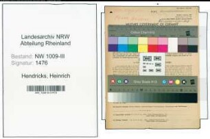 Entnazifizierung Heinrich Hendricks , geb. 12.03.1915 (Verw.Angestellter)