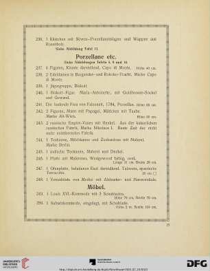 Porzellane etc. (Nr. 237-248)