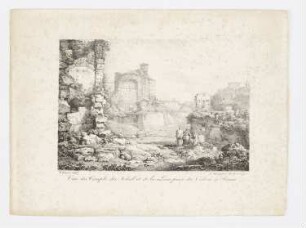 Vue du Temple du Soleil et de la Lune prise du Colisée à Rome
