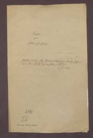 Zinsquittung des Hans Lux Ysenlin zu Basel gegenüber Markgrafen Ernst von Baden-Durlach