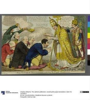 The catholic petitioners, recieving the papal benediction