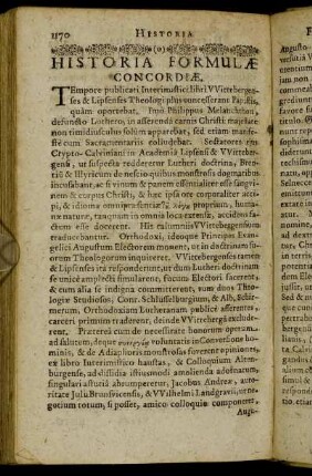 Historia Formulæ Concordiæ.