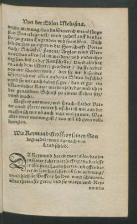 Wie Reymund Groffroy seinen Son begnadet/ unnd darnach von Land schied.