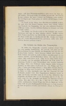Die Gebiete im Süden des Tanganyika.