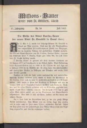 Nr. 10 Juli 1913