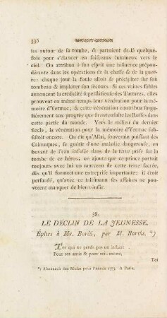 38. Le Déclin De La Jeunesse.