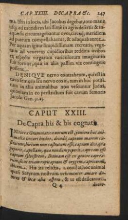 Caput XXIII. De Capra his & his cognatis.