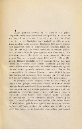 De perfecti in "VI" : Exeuntis formis apud poetas Latinos dactylicos occurrentibus