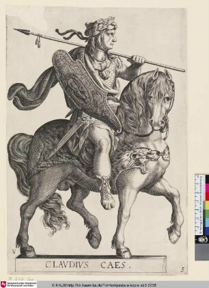 CLAVDIVS CAES. [Claudius zu Pferde; Emperor Claudius on Horseback]