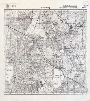 2543 Kratzeburg, Topographische Karte 1:25000 (4 cm - Karte)