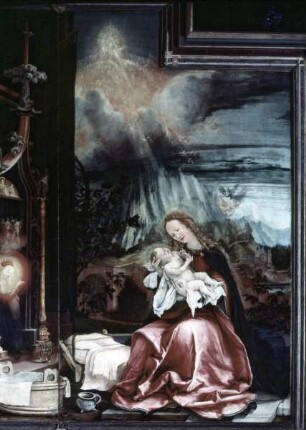 Isenheimer Altar — Engelskonzert und Weihnachtsbild