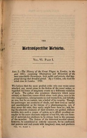 The retrospective review. 6. 1822
