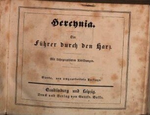 Hercynia : Ein Führer durch den Harz