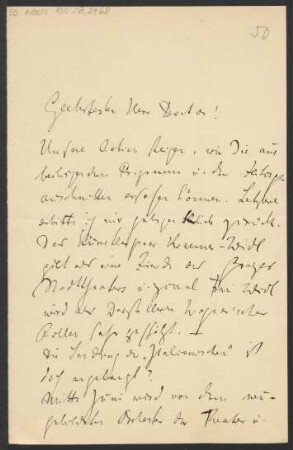 Brief an B. Schott's Söhne : 19.05.1892