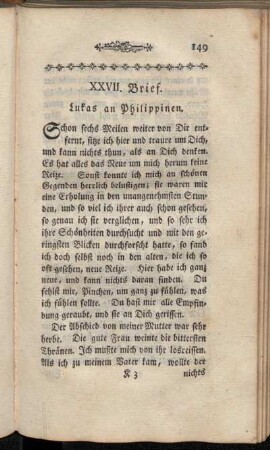 XXVII. Brief. Lukas an Philippinen