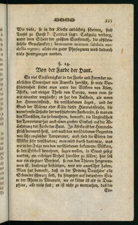 335-342, §14. Von der Farbe der Haut