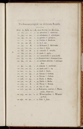 Verbesserungen im dritten Bande