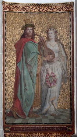 Wandbild: "Heinrich der Erlauchte und Constantia von Österreich"