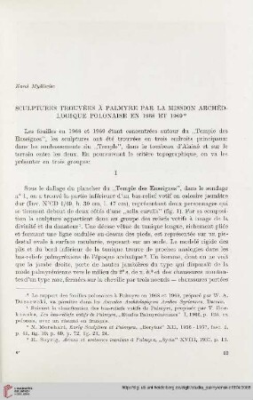 5: Sculptures trouvées à Palmyre par la mission archéologique polonaise en 1968 et 1969