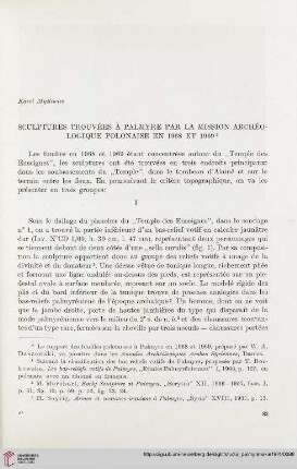 5: Sculptures trouvées à Palmyre par la mission archéologique polonaise en 1968 et 1969