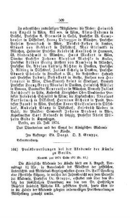 Preisbewerbungen bei der Akademie der Künste zu Berlin : [II. Universitäten und Akademien]
