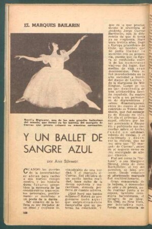 Y un ballet de sangre azul : El marqués bailarín