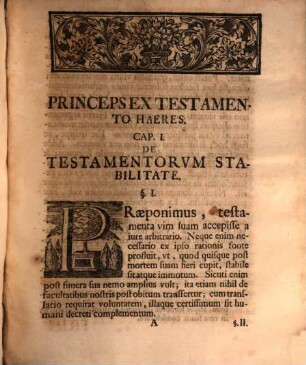 De Principe Haerede Ex Testamento Civivm