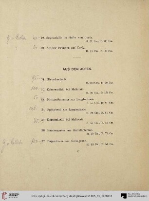 Aus den Alpen (Nr. 31-59)