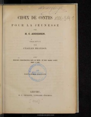 Choix de contes pour la jeunesse