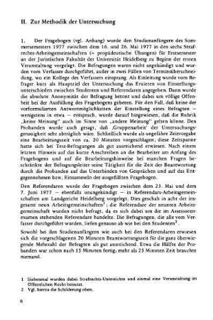 1. Die Durchführung der Befragung